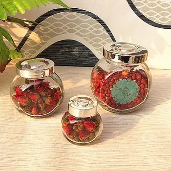 玻璃瓶廠家加工定制玻璃花茶瓶出口玻璃花茶瓶
