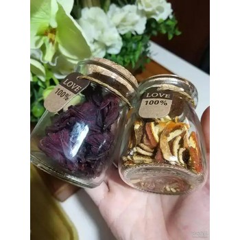 玻璃瓶廠家加工定制玻璃花茶瓶出口玻璃花茶瓶