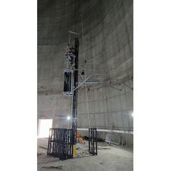 井道式施工升降機人貨兩用變頻施工升降機適配電廠煙囪維修