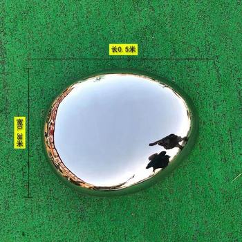 公園景觀不銹鋼鏡面鵝卵石雕塑小品擺件在環(huán)境中舉足輕重作用