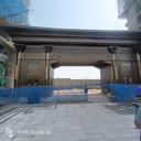 漂亮的小區(qū)入口鋼結(jié)構(gòu)大門新中式售樓部展示區(qū)門頭整裝工程案例