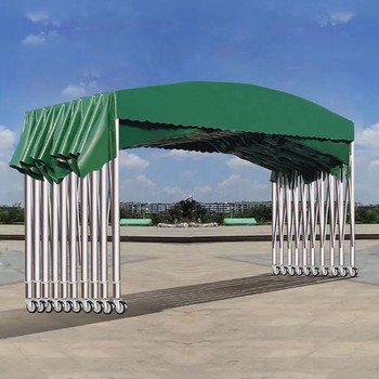 西安活動(dòng)雨棚廠家移動(dòng)雨蓬批發(fā)折疊伸縮推拉蓬大型物流倉(cāng)庫(kù)帳篷