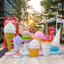 佛山店鋪雪糕雕塑玻璃鋼冰淇淋雕塑模型