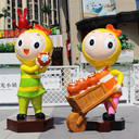 珠海玻璃鋼卡通雕塑校園形象雕塑定制