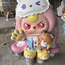 潮汕玻璃鋼玩偶雕塑商場(chǎng)IP潮玩雕塑