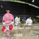 韶關(guān)拳擊卡通雕塑玻璃鋼體育節(jié)吉祥物雕塑