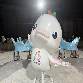 江西卡通海豚雕塑樂(lè)園兒童主題玻璃鋼卡通雕塑