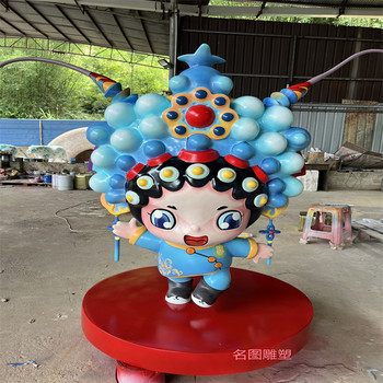 汕尾動(dòng)漫公仔雕塑玻璃鋼潮玩IP卡通雕塑