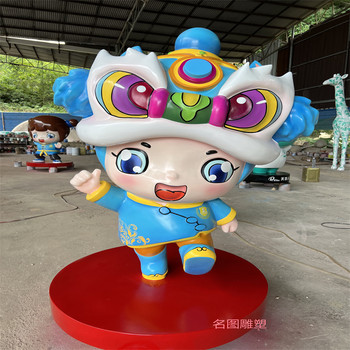 韶關(guān)景點(diǎn)玩偶雕塑戶外裝飾玻璃鋼卡通公仔雕塑