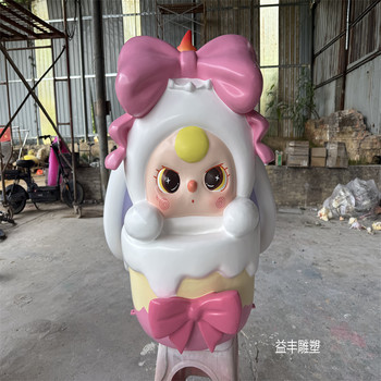 廣州潮玩公仔雕塑玻璃鋼IP卡通雕塑