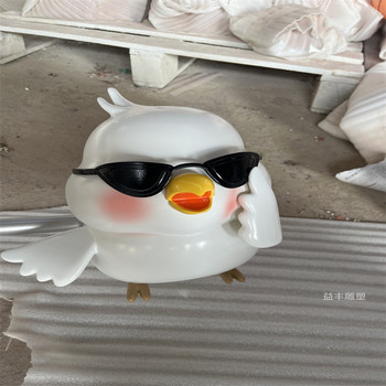汕頭玻璃鋼動物雕塑商場活動卡通雞雕塑