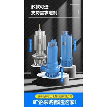 貴州銅仁WQP不銹鋼潛水泵整體304耐腐蝕污水泵隔爆WQ大流量電泵