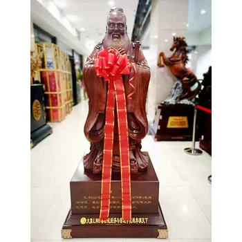 送學(xué)?？鬃酉駭[件西安學(xué)校慶祝送禮孔夫子落地雕塑工藝品