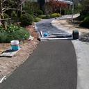 公園停車(chē)場(chǎng)藍色防滑透水混凝土路面，彩色透水路面增強劑罩面漆