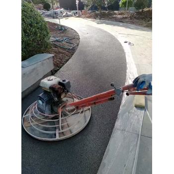 寧波花海公園彩色透水混凝土人行道施工流程，地坪罩面漆添加劑