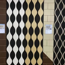 外貿(mào)出口聚酯纖維木條MDF格柵吸音板墻面裝飾錄音棚琴房隔音格柵