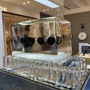 衡水彩色冰塊酒店海鮮冰雕擺盤冰吧臺破冰冰雕