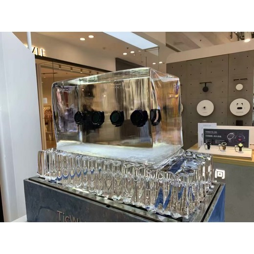 焦作透明冰塊酒店海鮮冰雕擺盤冰吧臺(tái)破冰冰雕