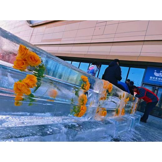 麗水透明冰塊酒店海鮮冰雕擺盤冰吧臺破冰冰雕