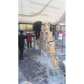 濟(jì)寧冰凍凍西瓜酒店海鮮冰雕擺盤冰吧臺(tái)破冰冰雕