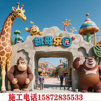 無(wú)動(dòng)力樂(lè)園大門門兒童室外游樂(lè)園設(shè)計(jì)