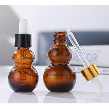 雙葫蘆瓶生產廠家，茶色精油瓶生產廠家