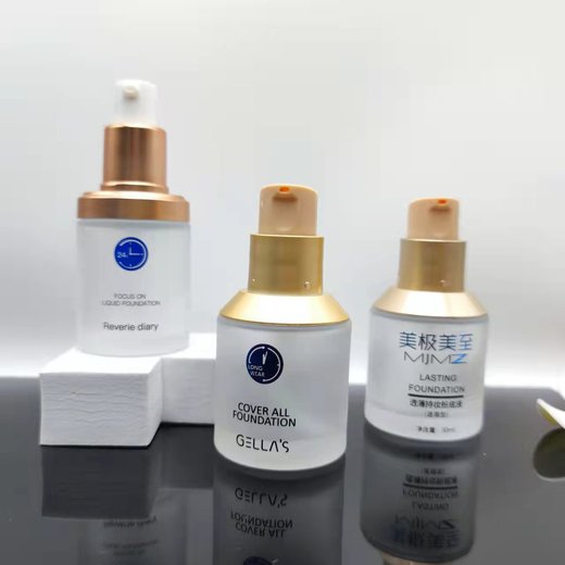 廣州粉底液瓶高溫絲印加工廠，廣州粉底液瓶絲印燙金加工廠