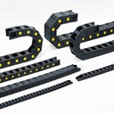 機(jī)床塑料拖鏈廠家黃點(diǎn)線纜尼龍拖鏈型號(hào)