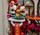 氣球醒獅立柱?瀏陽(yáng)節(jié)日氣球造型制作氣球醒獅