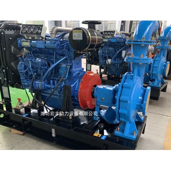 濰坊R4105柴油機(jī)水泵機(jī)組流量260揚(yáng)程55米淘金