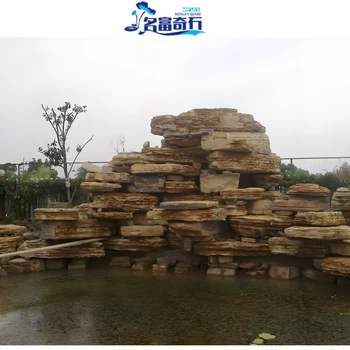 陜西榆林千層石假山造景榆林千層石置放室內(nèi)榆林千層石批發(fā)市場