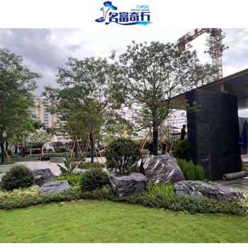 遼寧盤錦噸位黑山石景觀盤錦園林黑山石點綴盤錦黑山石產(chǎn)地在哪