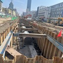 雨污分流鋼板樁施工、高平鋼板樁施工、打樁機(jī)施工
