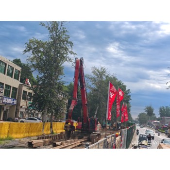 神木鋼板樁施工、打樁機施工、光伏樁施工