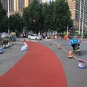 榆林榆陽區(qū)周邊包工包料施工瀝青改色透水瀝青混凝土防滑路面等