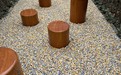 东莞红梅镇附近胶粘石彩色冷拌透水沥青路面咏彩兴邦施工队