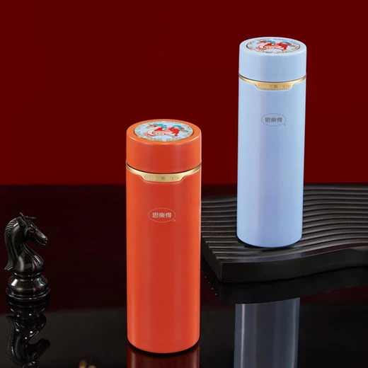 國(guó)風(fēng)真空保溫杯批發(fā)團(tuán)購(gòu)304生肖真空駿馬杯上海思樂(lè)得