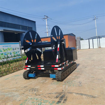 2噸橡膠履帶底盤卷盤架隧道鑿毛履帶底盤總成電動液壓履帶底盤