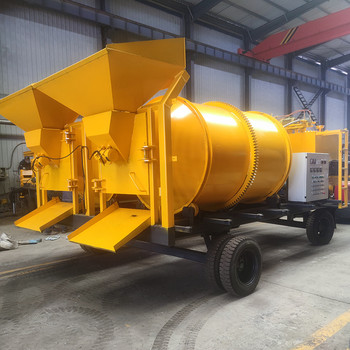 瀝青筑路炒料拌合機(jī)小型固定式路面修整攪拌機(jī)底卸式自動(dòng)上料斗