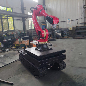 履帶式小型橡膠履帶底盤升降運(yùn)輸?shù)妆P機(jī)械臂履帶底盤