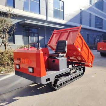 新款橡膠履帶車小型履帶運(yùn)輸車履帶自卸翻斗車底盤