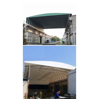 移動式推拉雨棚戶外倉庫通道廠房活動蓬籃球場遮陽伸縮雨蓬