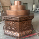 泉州仙緣古建寺廟古建道觀(guān)佛臺金剛座鋁合金定制金色貼金定制款