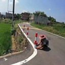 預(yù)埋地面防撞立柱警示柱紅白相間烤漆反光柱