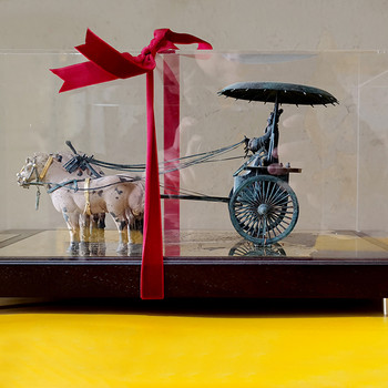 銅車馬工藝品“精”1號車1/12文創(chuàng)產(chǎn)品仿古銅車馬價格