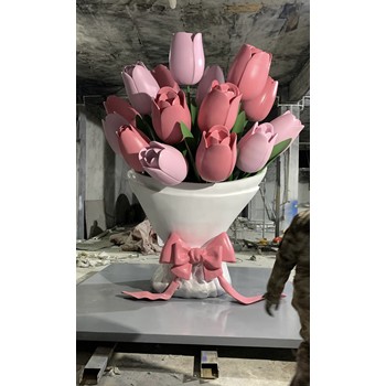春季美陳郁金香花束定制廠家