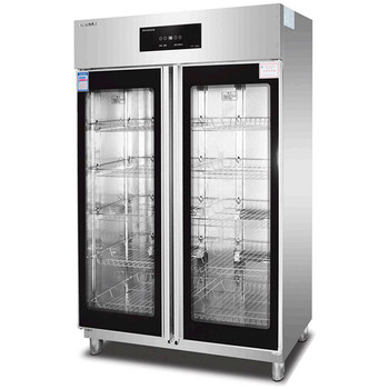 億盟消毒柜YTP-1200A(2)商用雙門保潔柜中溫玻璃門餐具烘干消毒柜