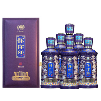 懷莊80傳承53度醬香型白酒坤沙純糧食酒高粱酒