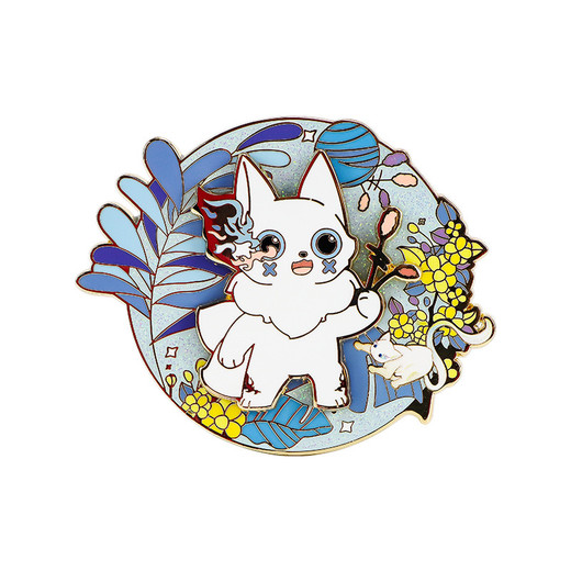 山海經(jīng)旋轉(zhuǎn)徽章琺瑯動(dòng)漫胸針定制廠家