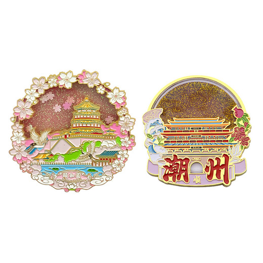 潮州文創(chuàng)冰箱貼亞克力流沙工藝來(lái)圖定制